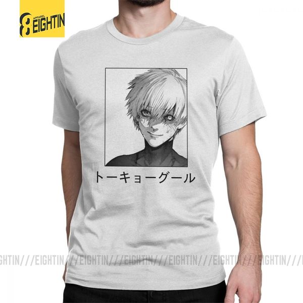 

man's tokyo ghoul japanese ken kaneki unique round neck short sleeves purified 5xl 6xl sport hooded sweatshirt hoodie men t shirt