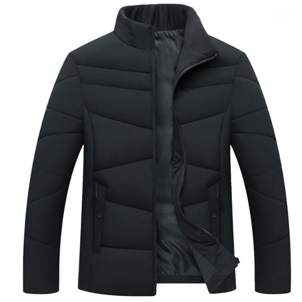 

2020 winter new men's business casual fashion warm cotton clothes clothing casaco masculino jaqueta plus size giyim baggy abrigo1, Black