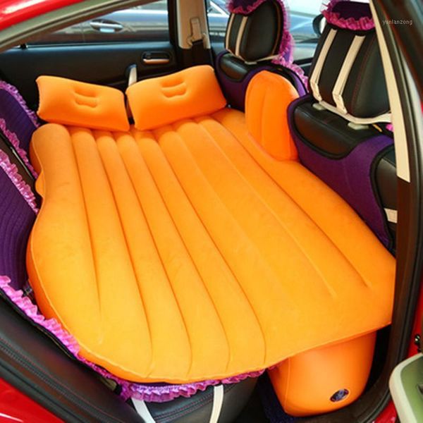 

outdoor pads universal air inflatable mattress back seat car travel bed multi-functional camping mat cushion with pillows1