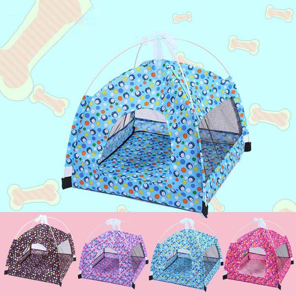 

kennels & pens summer pet tent cat kennel indoor mesh breathable house dog bed