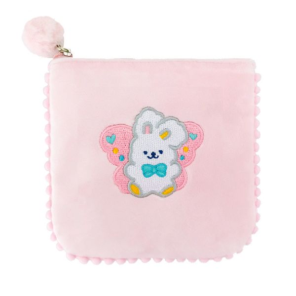 Bolsa de armazenamento de guardanapo sanitário bonito japonês dos desenhos animados por atacado Zipper Kawaii Moeda Bolsa