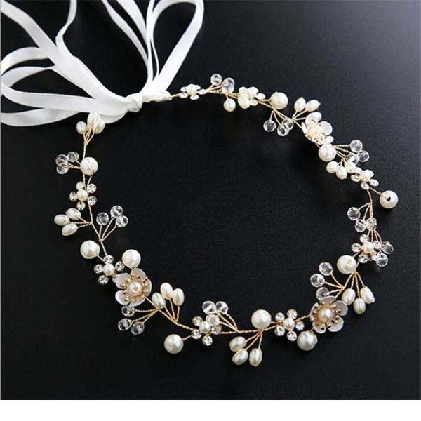 

headbands for women shiny crystal pearl hairband branches floral head band wedding bride tiara crown hair acc jllpns