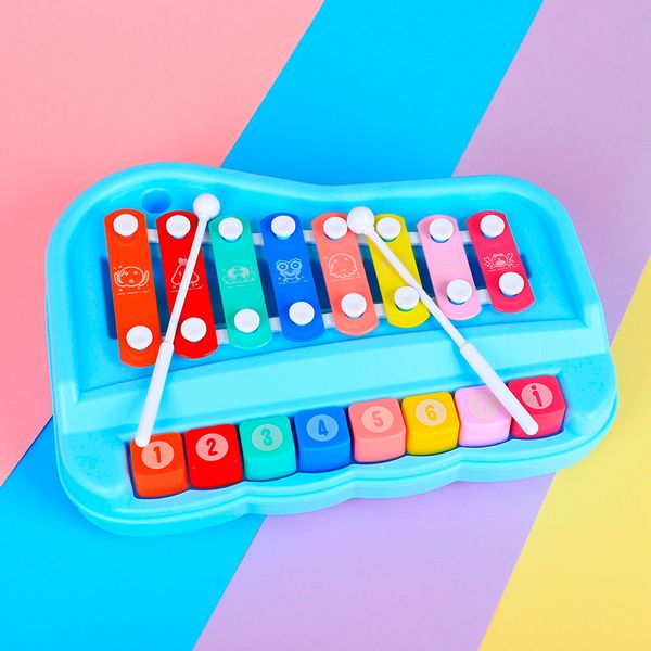 

wooden xylophone knock piano 8 tone kids children educational preschool learning toys