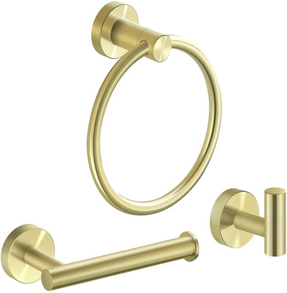 

brushed gold bathroom hardware set towel ring wall toilet roll paper holder wall mounted robe hook matte black bath accessories qylnbj