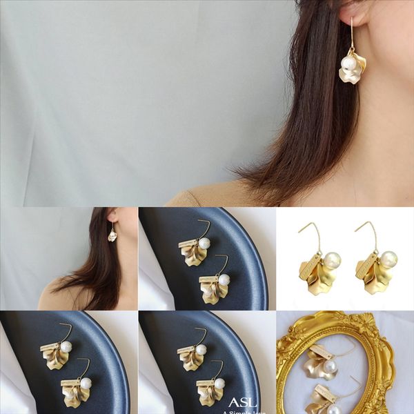 

gfp simple fashion circular and 925 earring pinch versatile silver plated earrings jewelry especial flat square, Golden