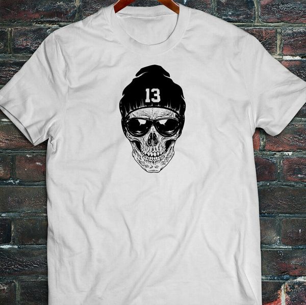 

skull beanie 13 dead haunt lucky unlucky glasses mens white hoodie designers t shirts sweatshirt