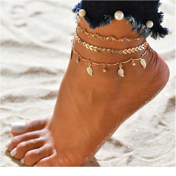 

modyle anklets для женщин аксессуары для ног летний пляж босиком сандалии браслет лодыжки на ноге fema sqclqd, Black