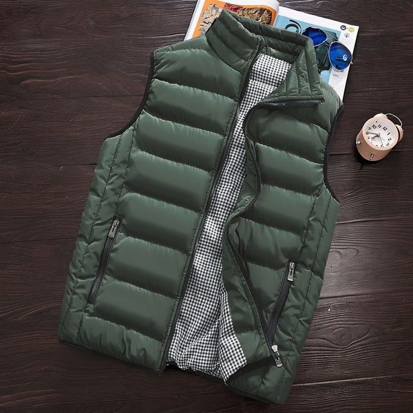 

sleeveless male 2021 jackets new solid style vest warm autumn men's clothes big 626 ubhm, Black;white