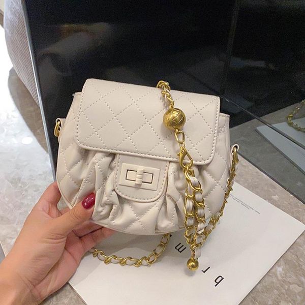 

shoulder bags female lattice pu leather crossbody for women 2021 chain messenger bag ladies hand sling luxury handbags designer