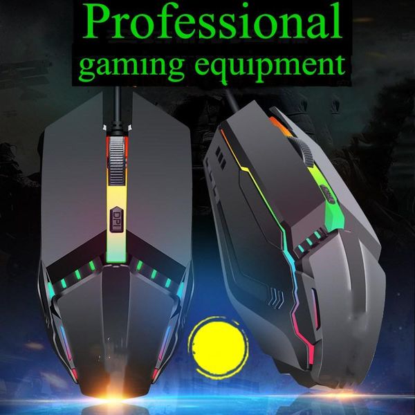 

mice ergonomic wired gaming mouse for professional gamers 6 button usb computer gamer silent mause with backlight