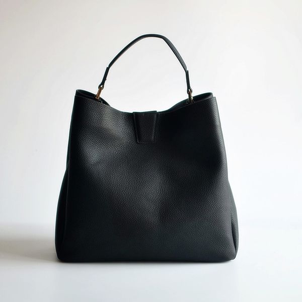 

leather ladies'bag large capacity leather tote bag thick shoulder strap c0121