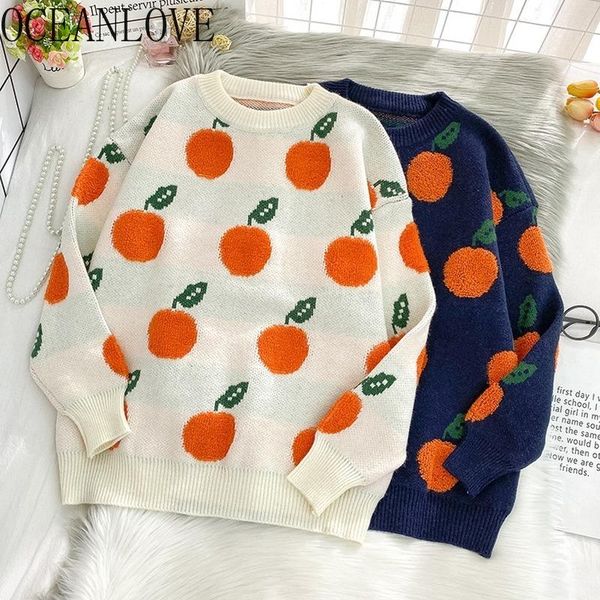 

oceanlove pull femme hiver cute kawaii print cartoon women sweaters 2020 sweet japan style autumn winter pullovers ins new 19003, White;black