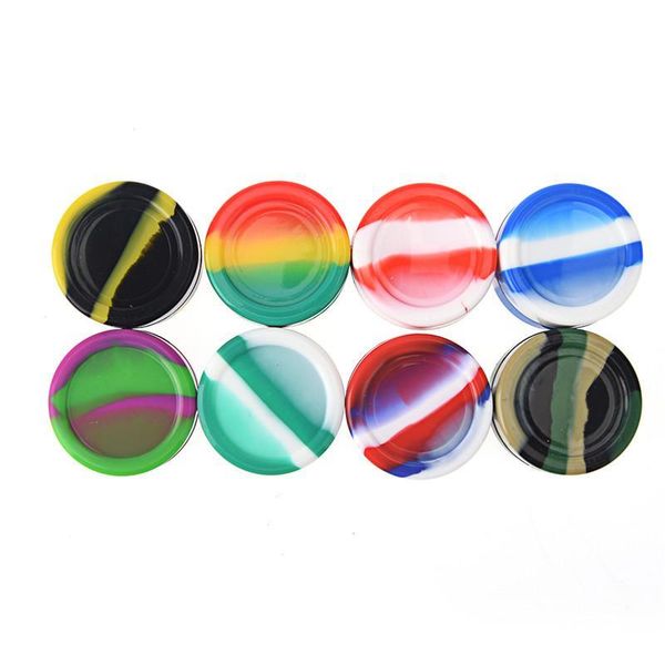

round non-stick sile container for wax bho oil butane vaporizer sil jars dab wax container 10ml bbyhch