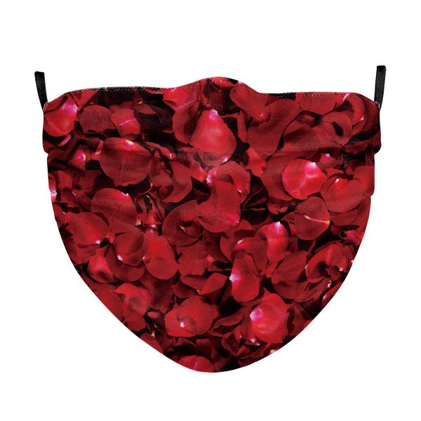 

dhl new designer face mask fashion adults breathable masks customized nice red rose petals dustproof 3 n51tr