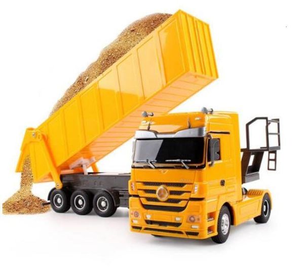 

rc dump truck 1:32 10 wheel tilting cart radio control auto lift vehicle electronic hobby toys for children
