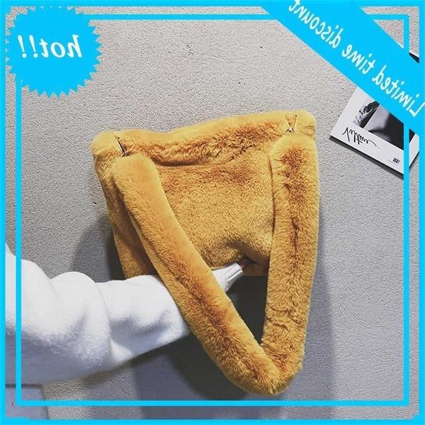 

plush women's new soft cute girl's single shoulder bag in winter 2020