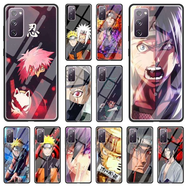 

3samsung galaxy note 20 ultra 10 lite s20 fe s9 s10 s8 plus tempered glass case animated narutocf1
