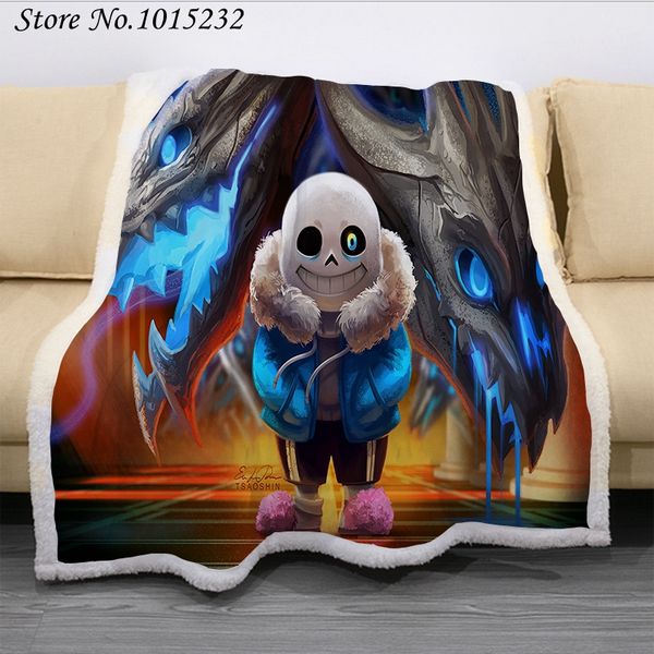 

undertale мультфильм игры забавный персонаж одеяло 3d печать шерпа одеяло на кровати домашний текстиль сказочной стиль