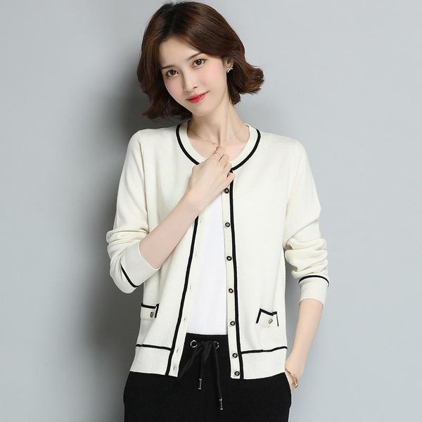 

women wool sweater full sleeve cardigans v-neck sweet cashmere sweater comfortable soft female sweaters qy348, White