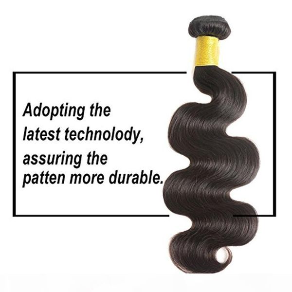 

queen hair 100% unprocessed 7a brazilian virgin hair weft extension body wave 3 bundles human weave dhl natural color, Black;brown