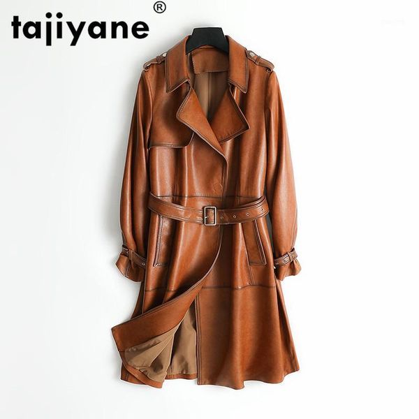 

real genuine leather jacket autumn winter coat women clothes 2020 korean 100% sheepskin coat female windbreaker zt48881, Black