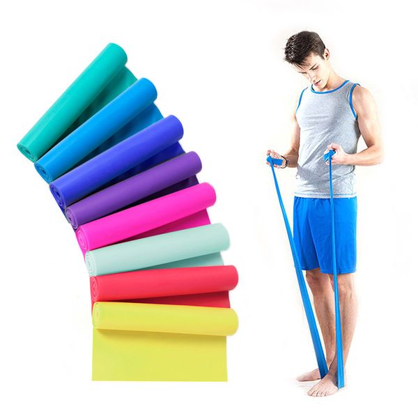 

fitness supplies 1pc 1 .5m elastic yoga pilates rubber stretch resistance exercises fitness band resistance bands expanders