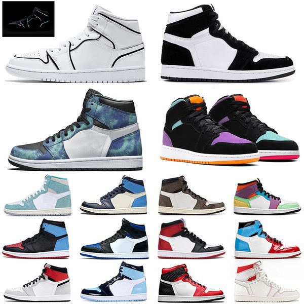 

приятно! jumpman змеиной иордания ретро 1 1s унисекс ботинок баскетбола obsidian разводили ноги мульти unc мужского спортивные тренеров крос, White;red