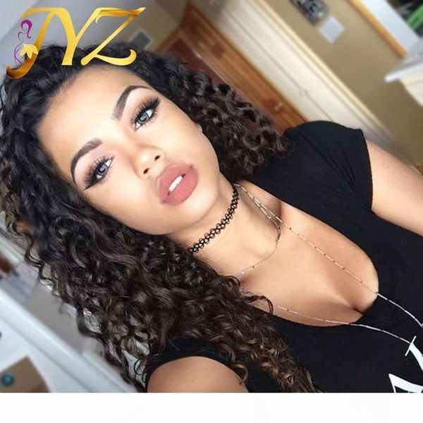 

curly human hair wigs bleached knots 130% density swiss lace human hair full lace wigs with baby hair lace front wigs, Black