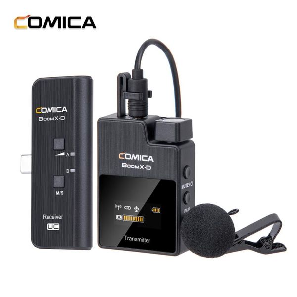

comica 2.4g цифровой беспроводной мини микрофон one-trigger-one system 50m эффективный диапазон для смартфонов с интерфейсом типа c