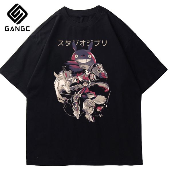 

тоторо harajuku ullzang женщины studio ghibli kawaii миядзаки хаяо забавный мультфильм 90s vintage top тис спорт толстовка с капюшоном толст