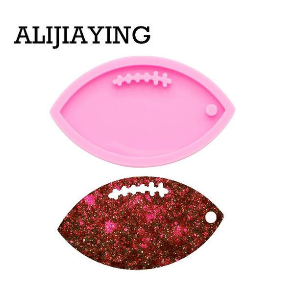 

0090 diy shiny football molds keychain silicone mold epoxy resin molds