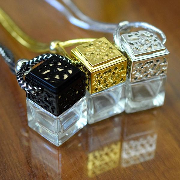 

куб флакон духов автомобиля висячие 5 мл духи освежитель воздуха для эфирных масел для автомобилей диффузор флакон пусто стеклянная бутылка