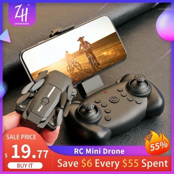 

zh new mini drone 4k profesional hd camera wide angle fpv dron wifi air pressure altitude hold rc helicopter toys for boys gift1