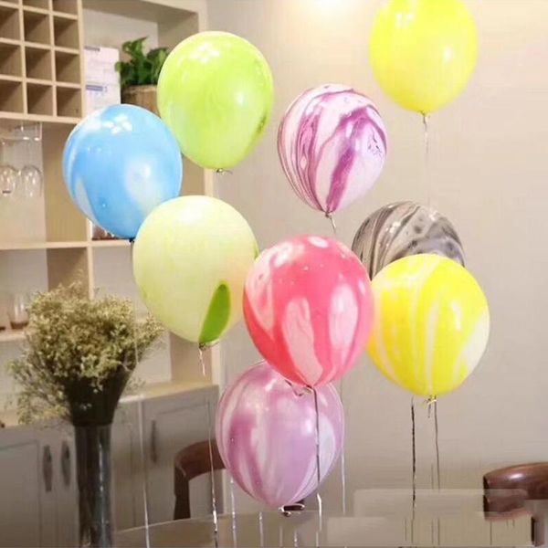 

party decoration 10-30pcs 10inch globos wedding agate latex balloons birthday baby shower children color cloud helium balloon