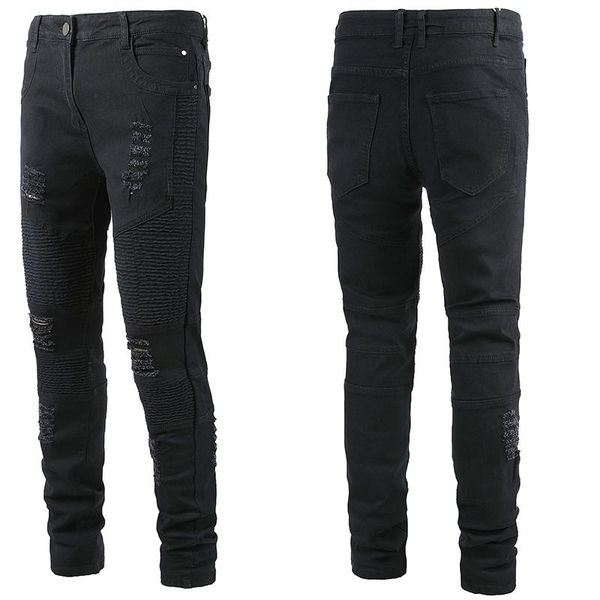 

black straight leg plus size jeans men brand design jeans slim fit plus size design jean, Blue