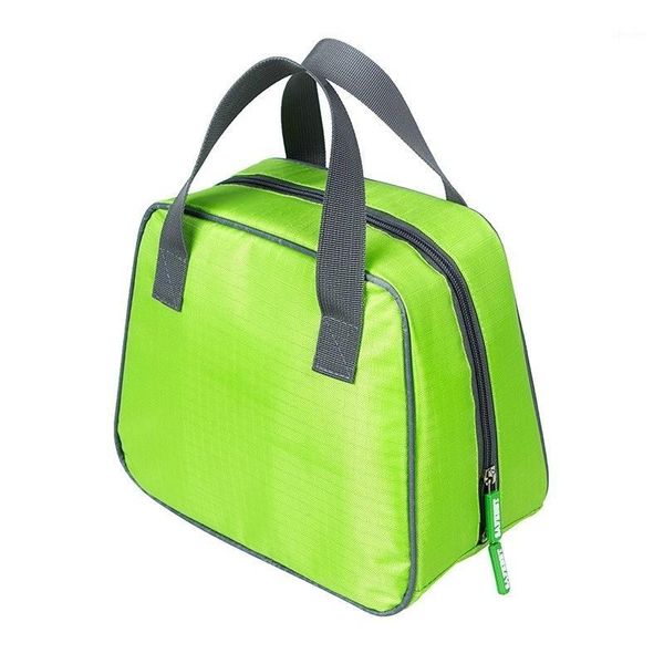 

2016 handle outdoors picnic bag waterproof oxford heat preservation lunch bag cooler bags double zipper1, Blue;pink