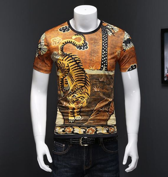 

2021 new brand clothing fitness men short sleeve cotton tshirt 54n0, White;black