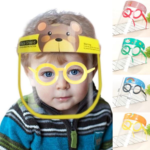 

protective face shield cover cartoon children kids kindergarten students outdoor anti-spray anti-dust transparent glasses