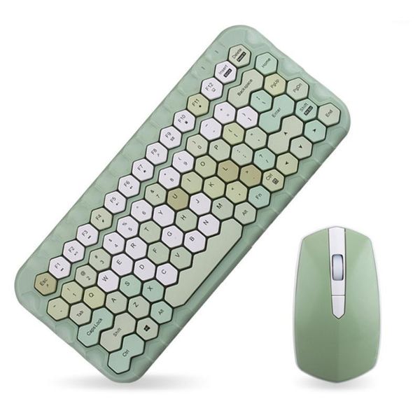 

keyboard mouse combos seenda2.4g wireless set pink girl color comb l41e1