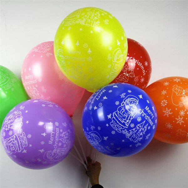 

10 шт. лот с рождеством воздушные шарики буквы напечатанные баллоны латекс напечатанные воздушные шары рождественские свадьба день рождения