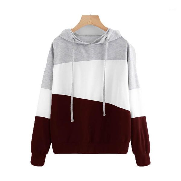 

womens long sleeve hoodie jumper hooded pullover blouse1, White