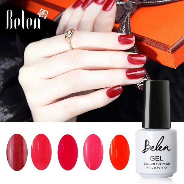 

nail gel belen 7ml polish varnish uv red color series gelpolish vernis semi permanent lamp art design, Red;pink