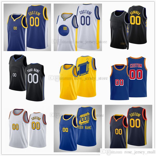 

custom printed screen basketball 00 jonathan kuminga jerseys 30 stephen 11 klay curry thompson 22 andrew draymond wiggins green 33 james wis, Black;red