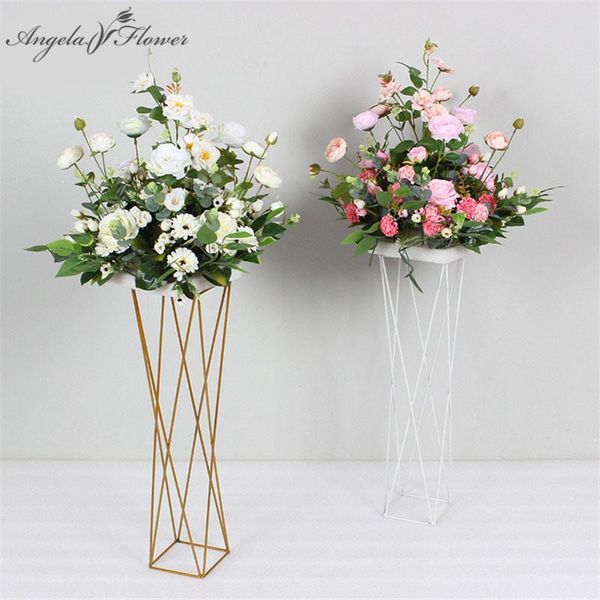 

45cm artificial flower bouquet road guide flower ball party wedding decor table centerpiece rose daisy peonies leaf stand