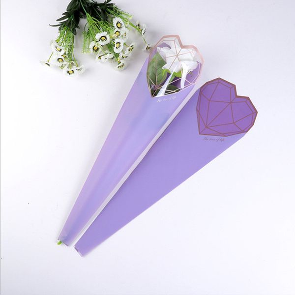 

20pcs/set single bag plastic transparent flower wrapping paper valentine day rose opp floral packaging bags 5 noz10