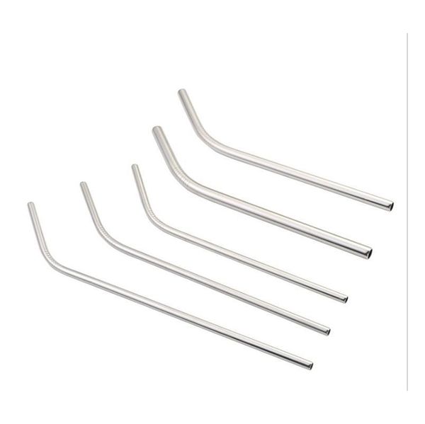 

in stock reusable eco-friendly drinking straw straight bend metal straws bar family kitchen for beer fruit sqcoin ppshop01