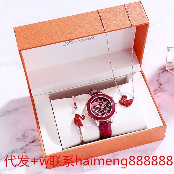 

fashion appearance fashion women's watch high refracting mirror six pin personality suit wrist watch, Slivery;brown