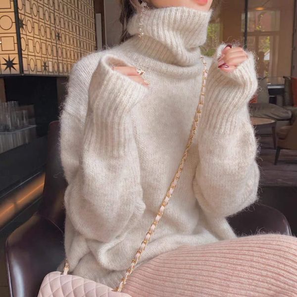 

mohair 2021 new turtlenecks sweater luxury woman designer autumn winter street wear jsft m8ot, White;black
