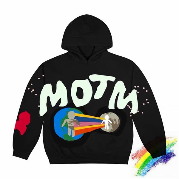 

foaming printing hoodie men women 1 high-quality oversize pullovers print hoody, Black