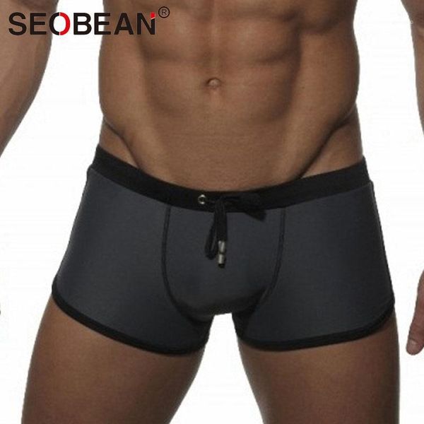 

seobean brand men's swimwear swimsuits swimming boxer trunks shorts board surf shorts gay sports swim wear beach1